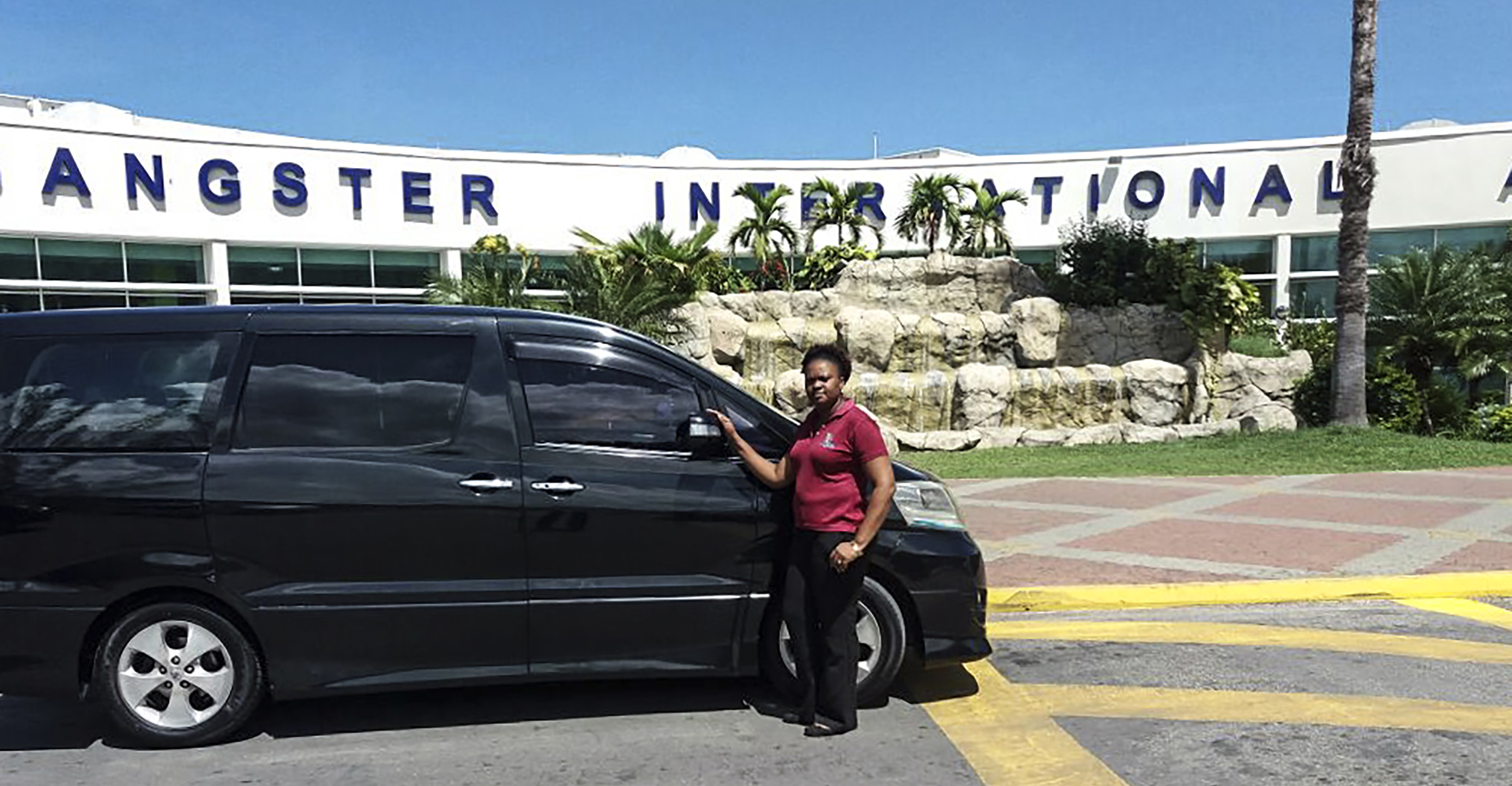 Latoya - Mrs. Joe Cool at Sangster Internation Airport - Joe Cool Taxi and Tours Jamaica - Jamaican Taxi and Tours by Joe Cool - www.joecooltaxiandtoursjamaica.com - www.joecooltaxiandtoursjamaica.net